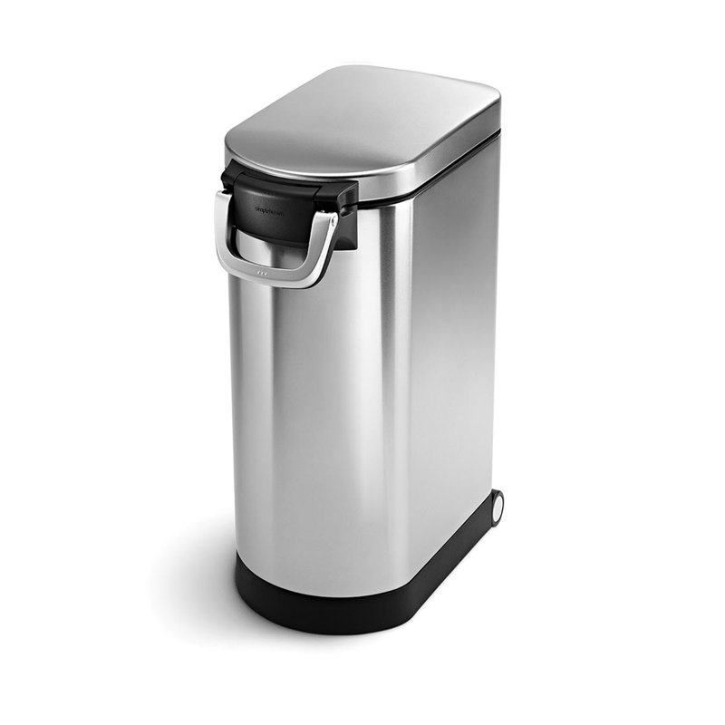 simplehuman Pet Food Storage Container Stainless Steel for Dog Food Cat Food and Bird Feed Reviews Wayfair